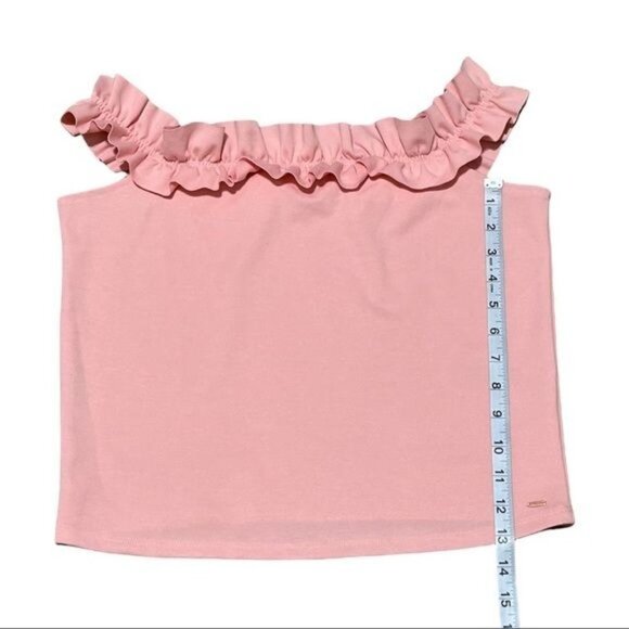 Guess Pink Off the Shoulders Top Size L - Picture 6 of 8